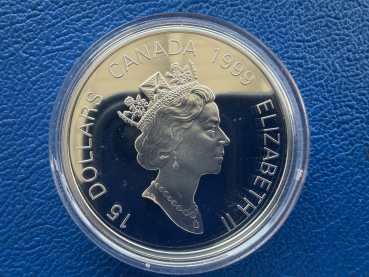 Preview: Kanada 15 Dollar 1999 Lunar Hase Silber in PP