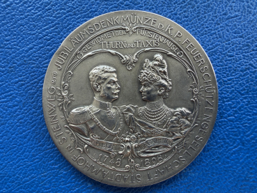 Thurn und Taxis AR-Medaille 1899 Albert 1885-1952. Mattiert Silber