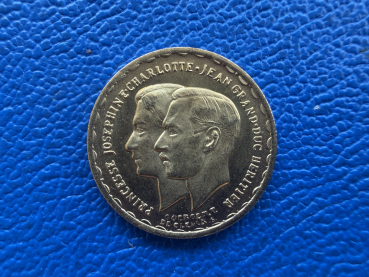 Luxemburg 20 Francs 1953 Zur Hochzeit von Jean und Josephine Charlotte Gold
