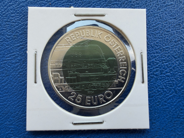 Österreich 25 Euro 2004 150 Jahre Semmeringbahn in Niob - Sonderpreis -
