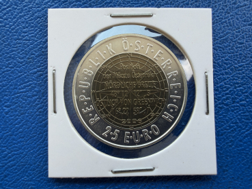Preview: Österreich 25 Euro 2006 Europäische Satelitennavigation in Niob - Sonderpreis -