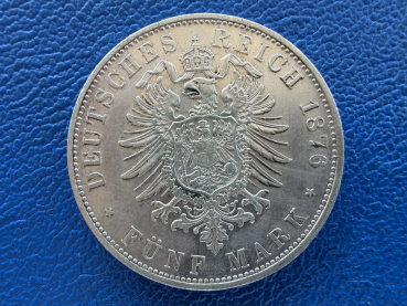 Preview: Bayern 5 Mark 1876 D Ludwig II J-42 (4)