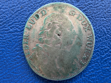 Württemberg 30 Kreuzer 1733 Karl Alexander leicht gewölbt