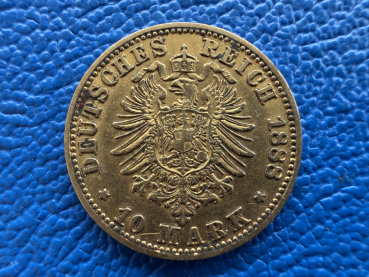 Preview: Preußen 10 Mark 1888 Friedrich III Gold Jaeger 247 (3)