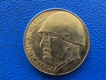 Italien 3. Reich 100 Lire 1943 Benito Mussolini Probe/Medaille Fantasie Goldprägung 32,10g Gold