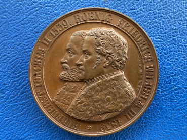 Preview: Brandenburg Preussen Medaille 1839 Kurfürst Joachim II und König Wilhelm III Reformation im orig. Etui