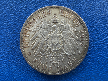 Kaiserreich 5 x 5 Mark Satz 1876-1908 Bayern / Baden / Württemberg im original Etui wunderbareres Exponat