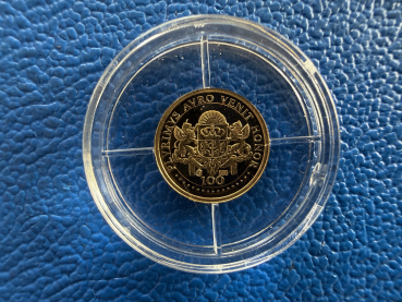 Preview: Kleinste Goldmünze d. Welt Gedenkmünze Albert Einstein 2001