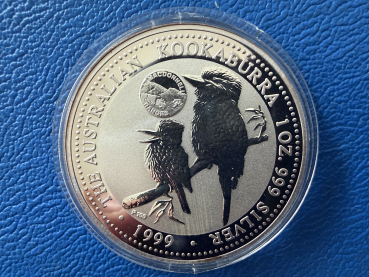 1 Oz 1999 Kookaburra Privy Mark MacDonnell Ranges in Silber