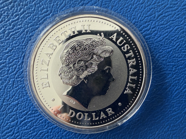Preview: 1 Oz 1999 Kookaburra Privy Mark MacDonnell Ranges in Silber