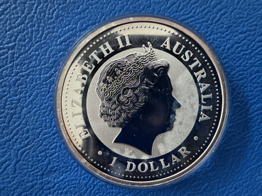 Preview: 1 Oz 1999 Kookaburra Privy Mark Perth in Silber