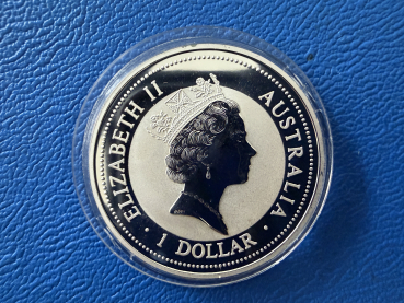 Preview: 1 Oz 1996 Kookaburra Privy Mark Basler Stab in Silber inkl. orig. CoA