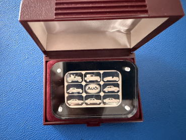 15g Feinsilber Barren Audi AG 100 Jahre Automobil 1886-1986