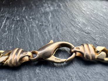 Preview: Massive Panzerkette aus 585er Gelbgold, Cuban Link Kette, ca.53,50g, Länge: 51cm mit Verschluss (42)