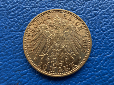 Preview: Bayern 10 Mark 1907 Otto Gold Top Erhaltung!