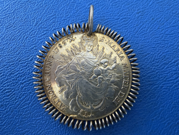 RDR Ungarn / Habsburg Taler 1782 Kremnitz Madonnentaler in Fassung