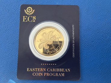 Eastern Caribbean Central Bank 1 Oz 2020 EC8 Grenada - Octopus in Blister