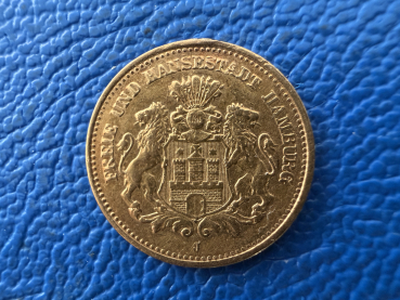 Hamburg 5 Mark 1877 J Stadtwappen Gold (3) Jaeger 208 - Sonderpreis -
