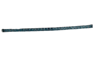 Pariser Haute Joaillerie der Place Vendôme: Hochkarätiges Waskoll Paris Aquamarin-Rivière-Armband – 18K Weißgold (750) 41,10g (43)