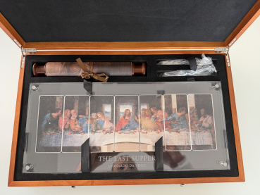 Niue 7 x 5 Dollar Silbermünzen Niue Islands, Niue Inseln 7 x 5 Dollar Silbermünzen - Giants of Art Serie 2012 Leonardo da Vinci Letztes Abendmahl Reverse Proof in Prestige Box 700g Feinsilber sehr selten!