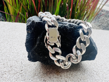 Massives Vintage – Armband 835er Silber-Panzerkette 86,8g Silber (12)
