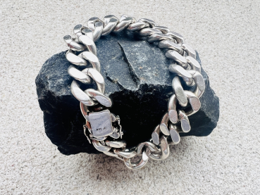 Massives Vintage – Armband 835er Silber-Panzerkette 86,8g Silber (12)