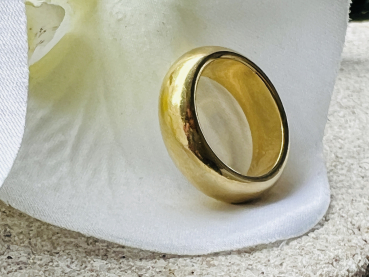 Massiver 750er Damenring Gold, matt und abgerundet 17,17g perfekte Geldanlage! Ringröße 54 (3)