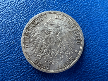Preview: Sachsen-Weimar-Eisenach 3 Mark 1910 A Wilhelm Ernst Hochzeit Feodora (5)