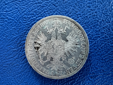 Preview: Österreich 1 Florin 1862 A Franz Josef I Top Erhaltung