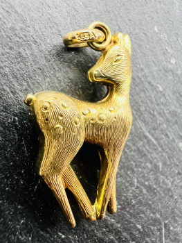 Trachtenschmuck Anhänger Reh aus 333er Gelbgold 1,30g (25)
