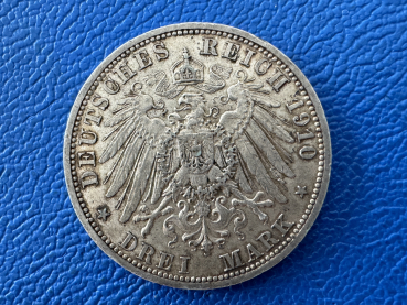 Preview: Hessen 3 Mark 1910 - A Ernst Ludwig Jaeger 76  (1)