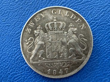 Preview: Bayern  2 Gulden 1847 Ludwig I