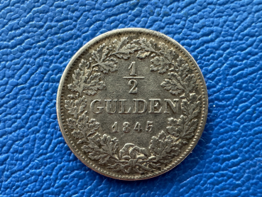 Preview: Baden 1/2 Gulden 1845 Leopold