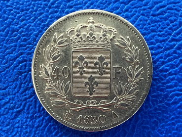Preview: Frankreich 40 Francs 1830 A Charles X Gold (2) Top Erhaltung!