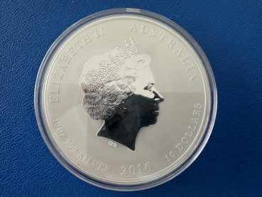 10 Oz 2016 Affe Lunar II Silber