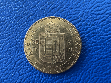 Preview: Österreich / Ungarn 8 Forint 1887 Gold