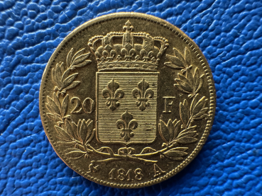Preview: Frankreich 20 Francs 1818 A Louis XVIII Gold