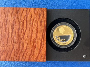Preview: Australien 1 Oz 2010 Treasures of Australia Gold in Polierte Platte inkl. Holzetui sehr selten