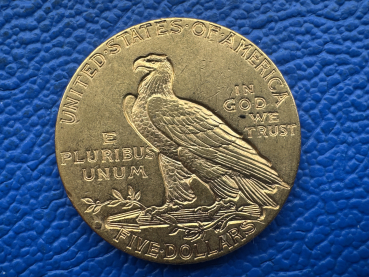 Preview: USA 5 Dollar 1914 Indianer Gold
