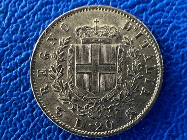 Preview: Italien 20 Lire 1863 Vittorio Gold