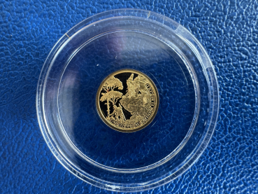 Preview: Kleinste Goldmünze d. Welt 5 x Solomon Islands 10$ 2020 Elbegold Rübezahl - Berggeist des Riesengebirges Prestige Set in Gold selten!