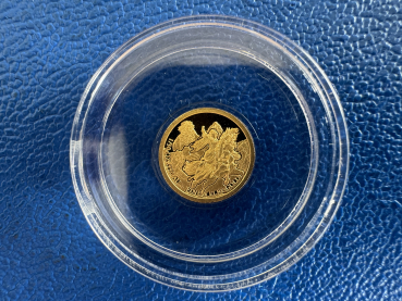 Preview: Kleinste Goldmünze d. Welt 5 x Solomon Islands 10$ 2020 Elbegold Rübezahl - Berggeist des Riesengebirges Prestige Set in Gold selten!