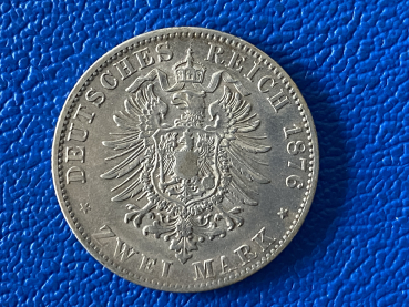 Preview: Bayern 2 Mark 1876 D Ludwig II. Silber (1)