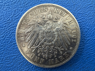 Preview: Bayern 5 Mark 1901 D Otto Silber J-46 Tolle Erhaltung! (2)