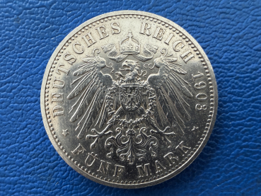 Preview: Sachsen-Altenburg 5 Mark 1903 Ernst 1853-1908 J-144