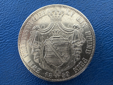 Preview: Sachsen Doppeltaler 1859 F Johann (2)