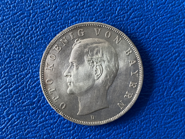 Bayern 3 Mark 1909 D Otto Silber Top Erhaltung (1)