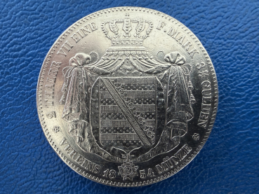 Preview: Sachsen Doppeltaler 1854 F Friedrich August II. Top Erhaltung