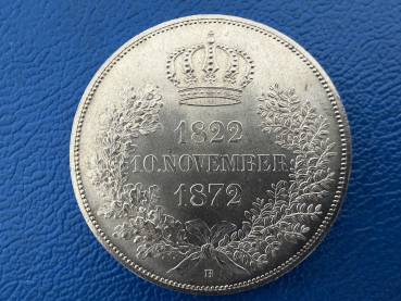 Preview: Sachsen Doppeltaler 1872 Johann u. Amalie Top Erhaltung! J-133