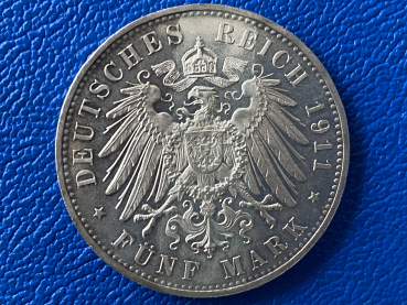 Preview: Bayern 5 Mark 1911 D Luitpold zum 90. Geb. Silber (3)